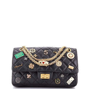 Chanel 225 Lucky Charms Reissue 2.55 Flap Bag Quilted Aged Calfskin